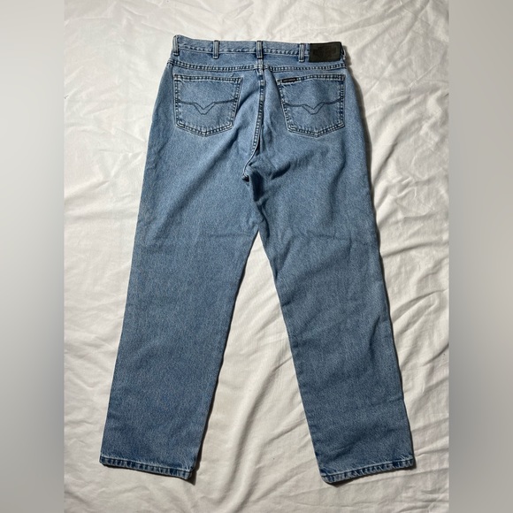 Vintage Y2K Harley Davidson Blue denim traditional fit jeans men’s size 36 - Picture 2 of 8